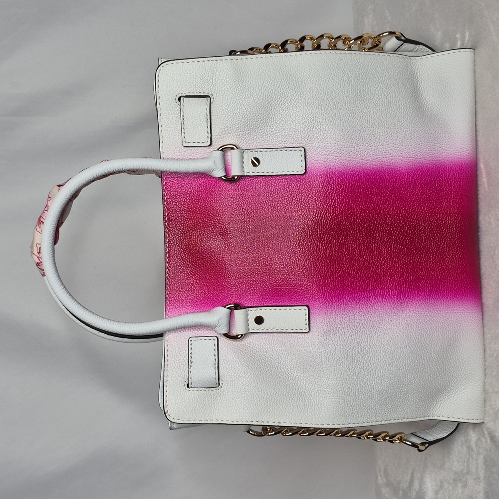 MICHAEL Michael Kors Hamilton Spray Pink and White Satchel Tote Bag - Picture 6 of 17